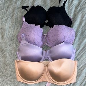 4 Savage X Fenty Bras; 32D